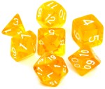 Kości RPG - Rebel - Kryształowe Żółte