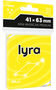 Koszulki Rebel Lyra (41x63 mm) "Mini American Premium", 100 sztuk