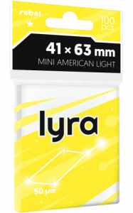 Koszulki Rebel Lyra Light (41x63 mm) "Mini American", 100 sztuk