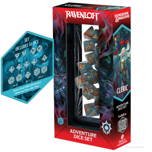 D&D Adventure Dice - Cleric: Light Blue/Red