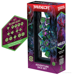 D&D Adventure Dice - Warlock: Purple/Green