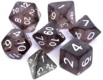 Kości RPG - Rebel - Kryształowe Czarne